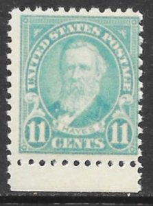 USA 563a: 11c Hayes, light bluish green, MNH, F