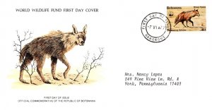 Worldwide First Day Cover, World Life Fund, Botswana