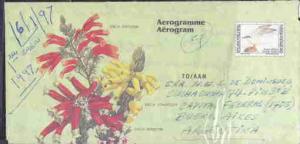 SOUTH AFRICA POSTAL STATIONERY TO ARGENTINA AEROGRAMME BI...