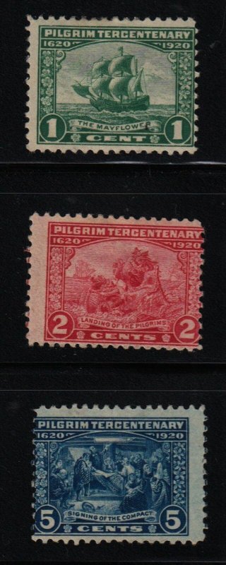 1920 Pilgrim Tercentenary Sc 548 549 550 MHR  CV $38.75