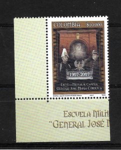 COLOMBIA 2007 CENTENARY OF CADET SCHOOL MILITARY, 1 VALUE, MNH