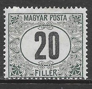 Hungary J67: 20f Numeral, MH, AVG
