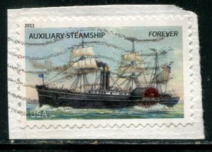 4549 US (44c) Auxiliary Steamship SA, used on paper