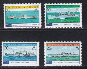 Tristan da Cunha # 247-250, Royal Fleet Vessels, Mint NH, 1/2 Cat.