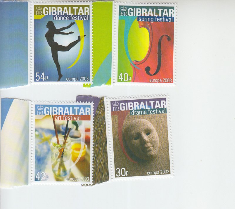 2003 Gibraltar Europa Festivals (Scott 928-31) MNH