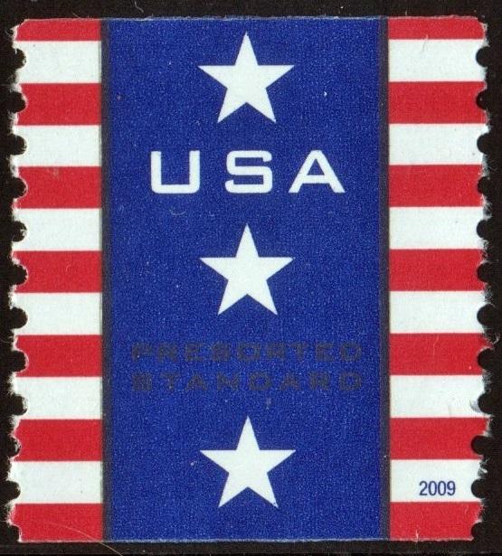 SC#4385 (10¢) Patriotic Banner Coil Single (2009) MNH