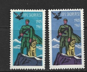ALBANIA - 1965 FRONTIER GUARDS - SCOTT 807 TO 808 - MH