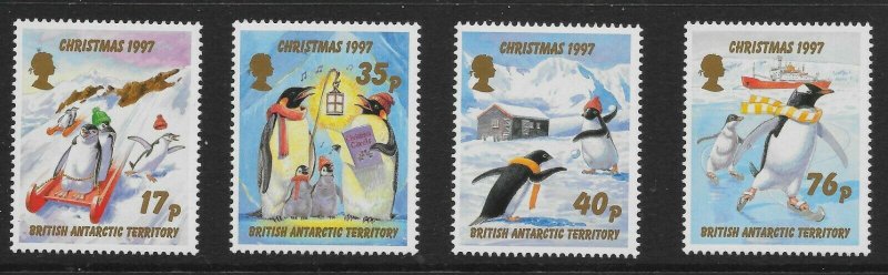 BRITISH ANTARCTIC TERR. SG276/9 1997 CHRISTMAS SET MNH