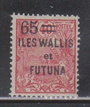 WALLIS & FORTUNA ISLANDS  Scott # 35 MH - Overprint & Surcharge