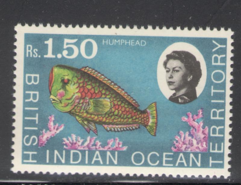 BIOT 1968 Humphead 1.50r Scott # 29 MNH