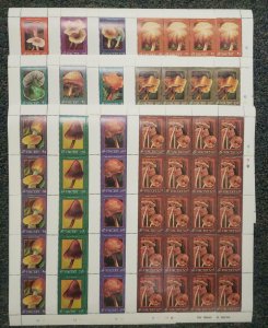 FULL SHEETS St. Vincent 1992 - SC# 1678-89 Mushrooms - Sheets of 20 Sets - MNH