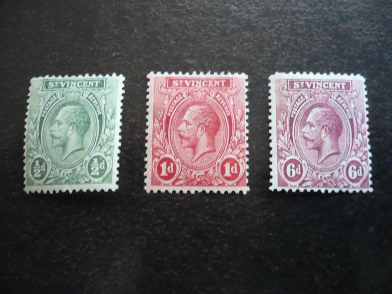 Stamps - St. Vincent - Scott# 118,119,127 - Mint Hinged Part Set of 3 Stamps