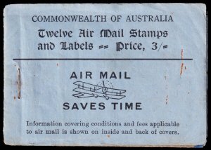 Australia Scott C1 Partial Booklet (1930) Mint NH F-VF M