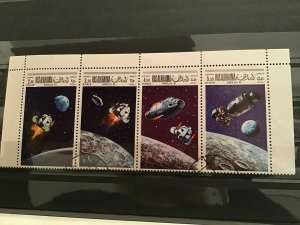 Ras Al Khaima Apollo 11 cancelled block stamps  R21655 