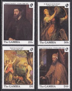 Gambia Sc #753-754, 757, 759 MNH