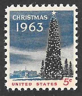 1240A 5 cents Christmas Tree (1963) Stamp mint OG NH VF