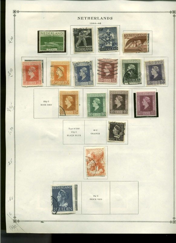 Collection, Netherlands Part A Scott Album Pages, 1867/1977, Cat $301