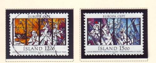 Iceland Sc 639-40 1987 Europa stamp set used