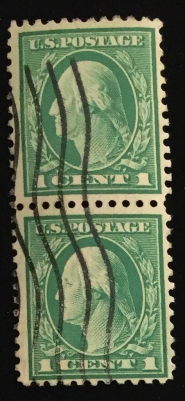 US #405 Pair Used F/VF - Washington