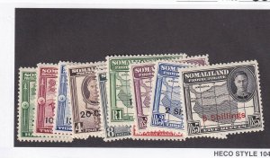 Somaliland Scott # 116 - 126 set VF OG previously hinged cv $ 56 ! see pic !