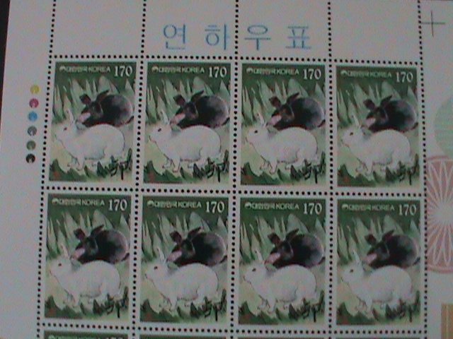 ​KOREA-1998 SC#1952 NEW YEAR-YEAR OF THE LOVELY RABBIT MNH SHEET VF -LAST ONE WE