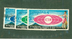 PHILIPPINES 1059-61 USED BIN $1.25