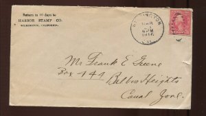 482 Schermack Used on Harbor Stamp Dealer Cover to CANAL ZONE MG293