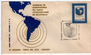 URUGUAY  - 1970 The 11th Anniversary of the Inter-American Development   FDC7577