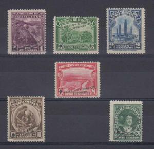 COLOMBIA 1932 COLUMBUS Sc 411-416 FULL SET OF PERF PROOFS + SPECIMEN UNUSED 