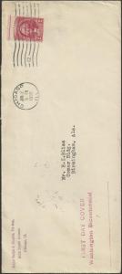 # 707 Used Carmine Rose Washington Bicentennial Second Da...