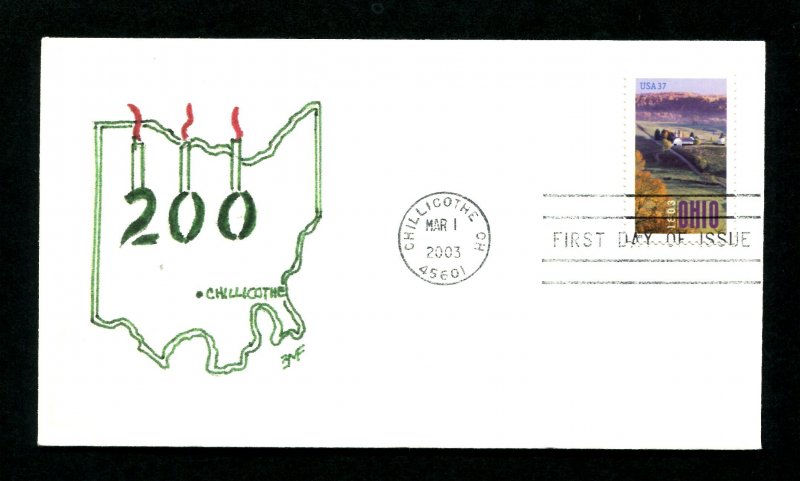Sc. 3773 Ohio Bicentennial FDC - EMF 