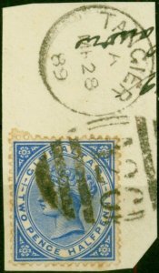 Morocco Agencies Tangier 1886 2 1/2d Blue SGZ130 Fine Used on Piece