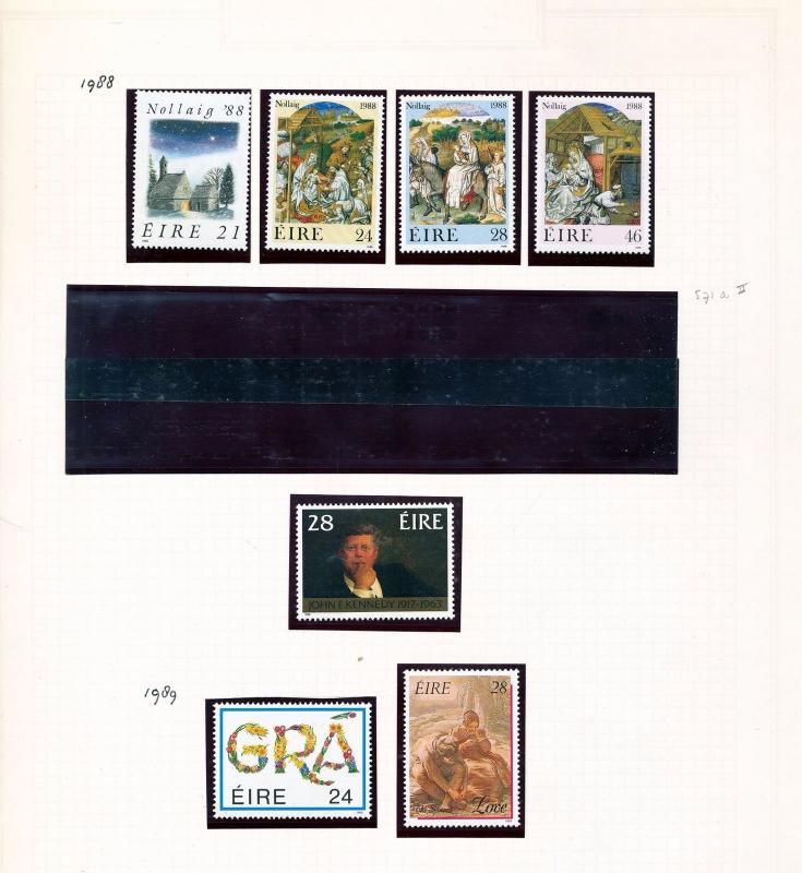 IRELAND 1988/91 Cars Flowers Dues Birds MNH (70+Stamps) Sam 840