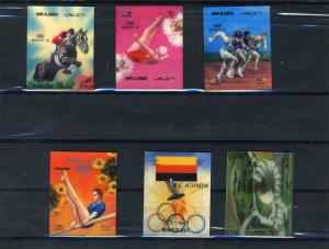 Umm Al Qiwain 1972 Munich Olympics 3 Dimensional RARE Michel#587-592