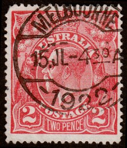 Australia Scott 28, Red, Die I, Perf. 14 (1922) Used F-VF M