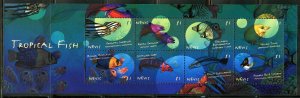 NEVIS TROPICAL FISH I/II SET OF TWO  SHEETS & TWO SOUVENIR SHEETS MINT NH  