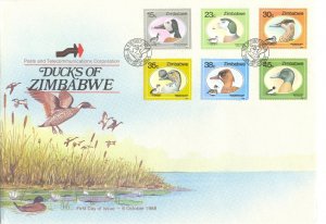 Zimbabwe Scott #'s 572 - 577 FDC