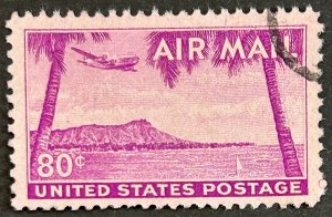 USA, 1952, SC# C46, Diamond Head, Honolulu, Hawaii, Used, F-VF