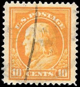 1912 US SC # 416 FVF 76 JUMBO USED NH ng LIGHT DATE CANCEL - VERY SOUND -W/CERT