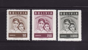 Bolivia 418-419, 422 MNH World Refugee Year (B)