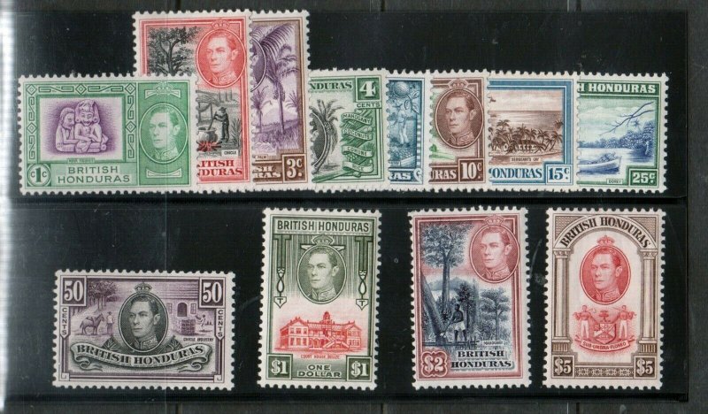 British Honduras #115 - #126 Very Fine Never Hinged Set