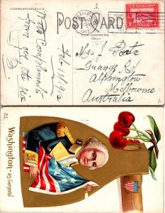 1913 SAN FRANCISCO CALIFORNIA SINGLE ON POSTCARD TO AUSTRALIA ( Postal Histor...