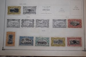 BELGIAN CONGO OLD COLLECTION 1886 - 1940 ON OLD SCOTT PAGES BIN795