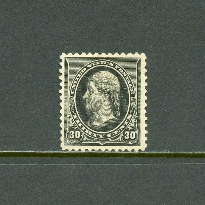 UNITED  STATES SCOTT#228  30c   F/VF MINT SLIGHTLY DISTURBED GUM  LIGHT  HINGED