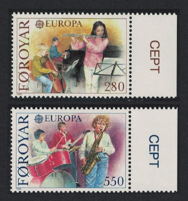 Faroe Is. Music Europa CEPT issue 1985 2v margins SG#113-114 SC#125-126