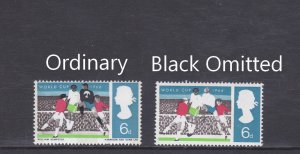 sg694a 1966 World cup 6d Black Omitted  UNMOUNTED MINT [SN]