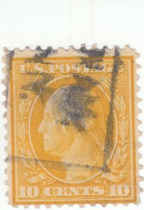  Scott #338 - 10c Yellow - Washington - Used 