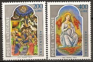 Vatican City 615-16 MNH 1977 Feast of the Assumption