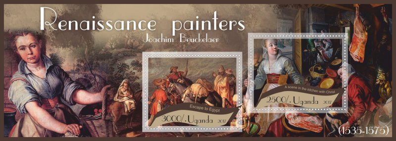 Stamps Art. Painting Joachim Beuckelaer 1+1 sheets perforated MNH** 2017 year