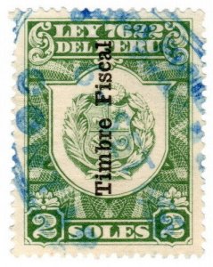 (I.B) Peru Revenue : Duty Stamp 2s